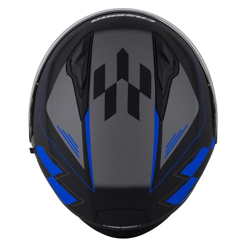 Cassida Jet Tech Roxor Schwarz-Grau-Blau Matte Open Motorradhelm