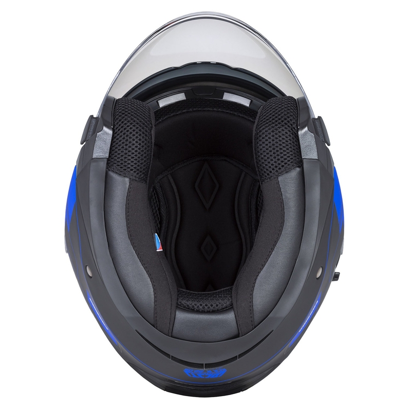 Cassida Jet Tech Roxor Schwarz-Grau-Blau Matte Open Motorradhelm