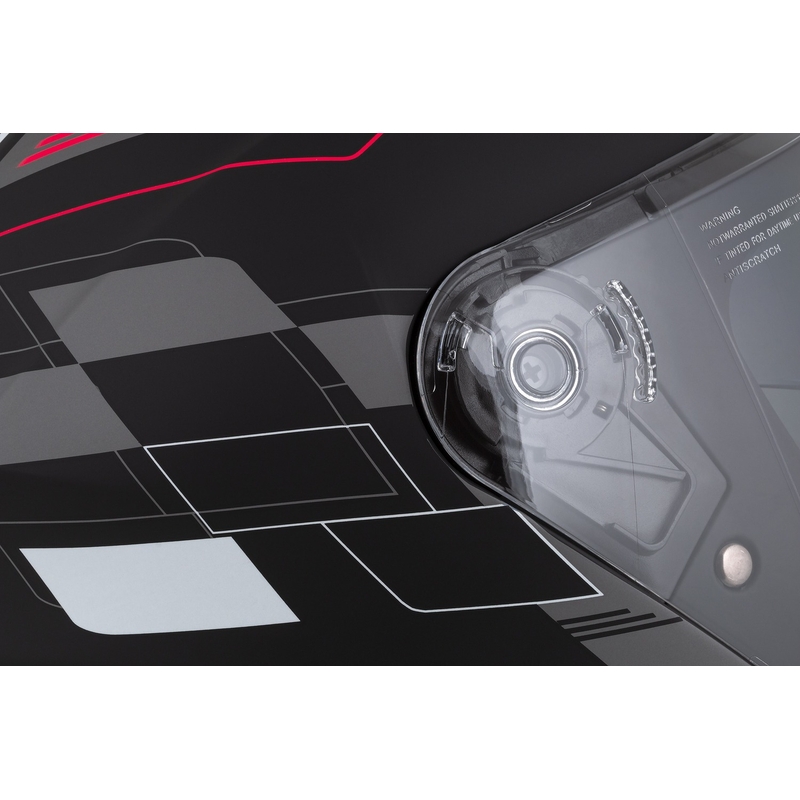 Cassida Jet Tech Roxor Schwarz-Rot-Grau Offener Motorradhelm