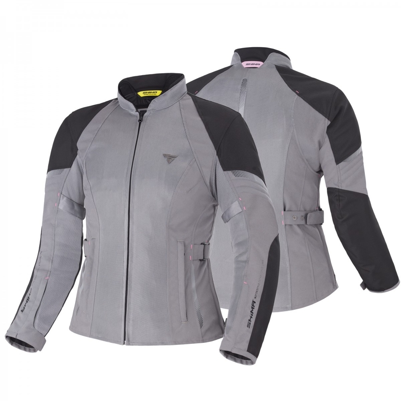 Damen Motorradjacke Shima Jet grau
