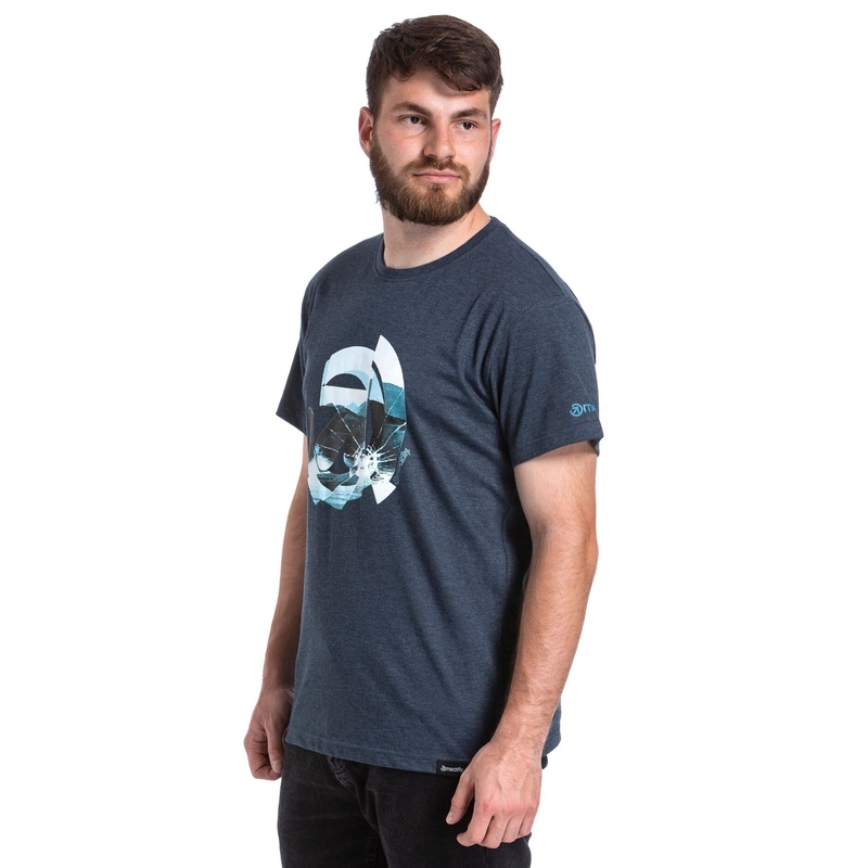 T-shirt Meatfly Glazy dunkelblau Ausverkauf