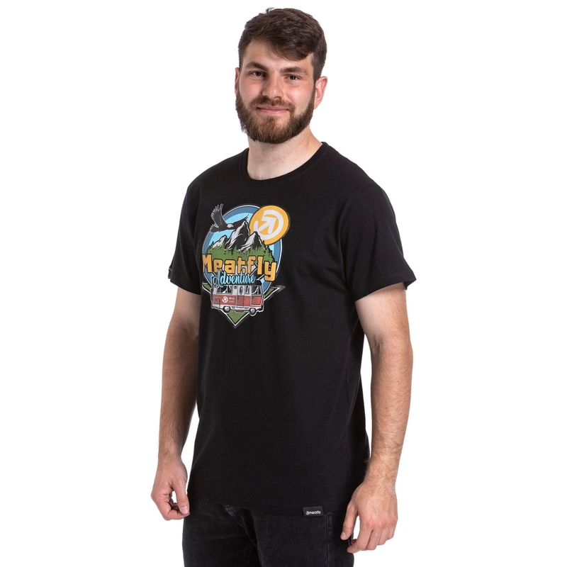 T-shirt Meatfly Mounty schwarz Ausverkauf