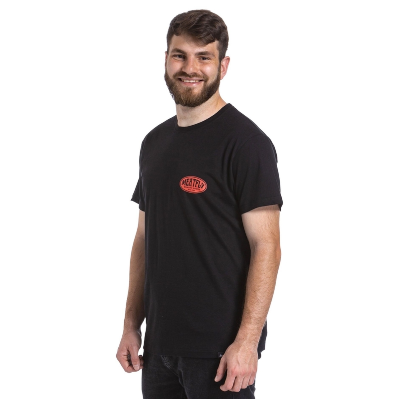 T-shirt Meatfly Ride Till Death orange und schwarz Ausverkauf