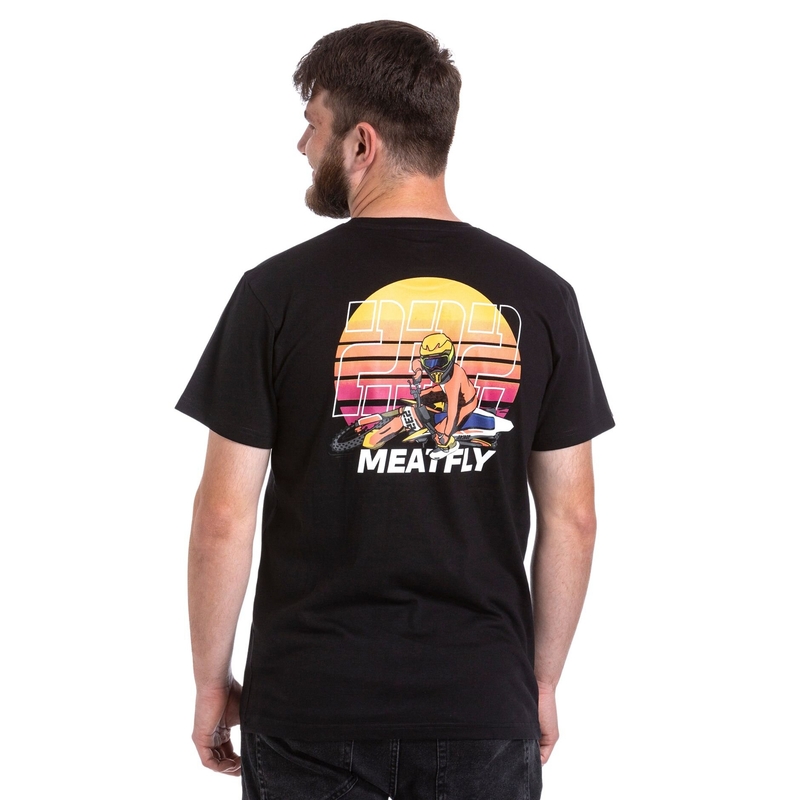 T-shirt Meatfly Marmi schwarz Ausverkauf