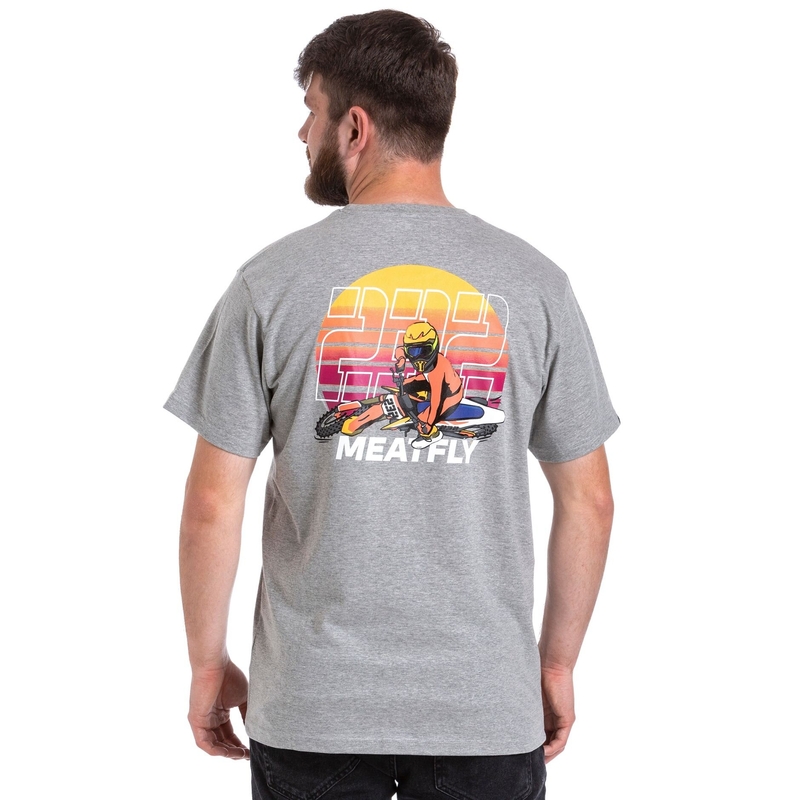 T-shirt Meatfly Marmi grau Ausverkauf