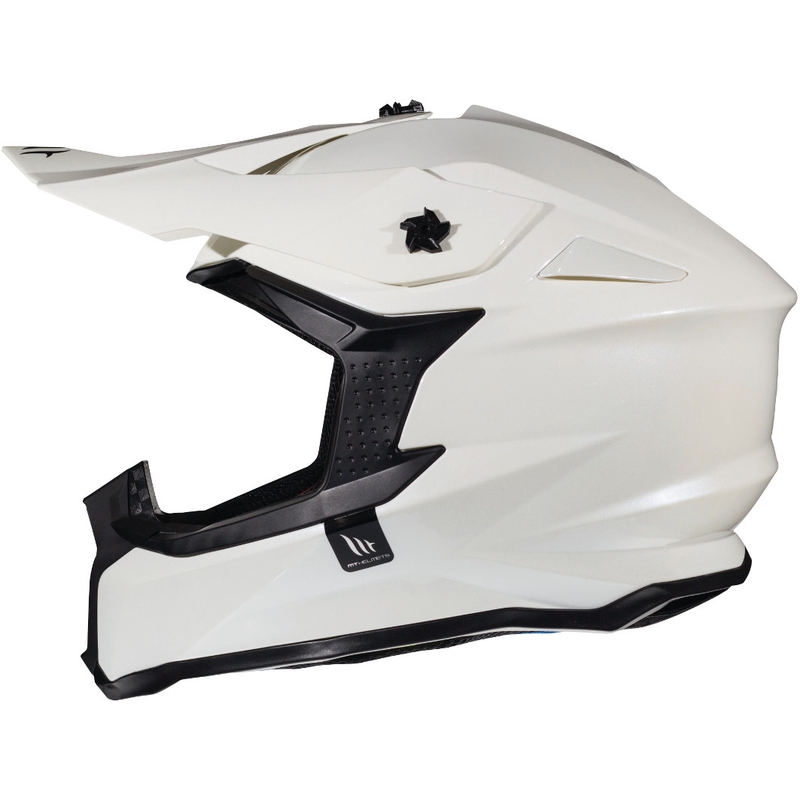 MT Falcon Solid Motocross-Helm Weiß