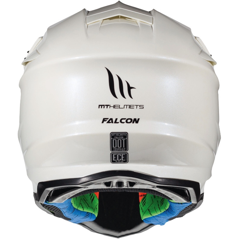MT Falcon Solid Motocross-Helm Weiß