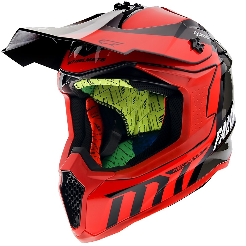 MT Falcon Warrior Motocross-Helm Rot