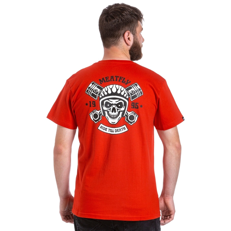 T-shirt Meatfly Ride Till Death rot Ausverkauf