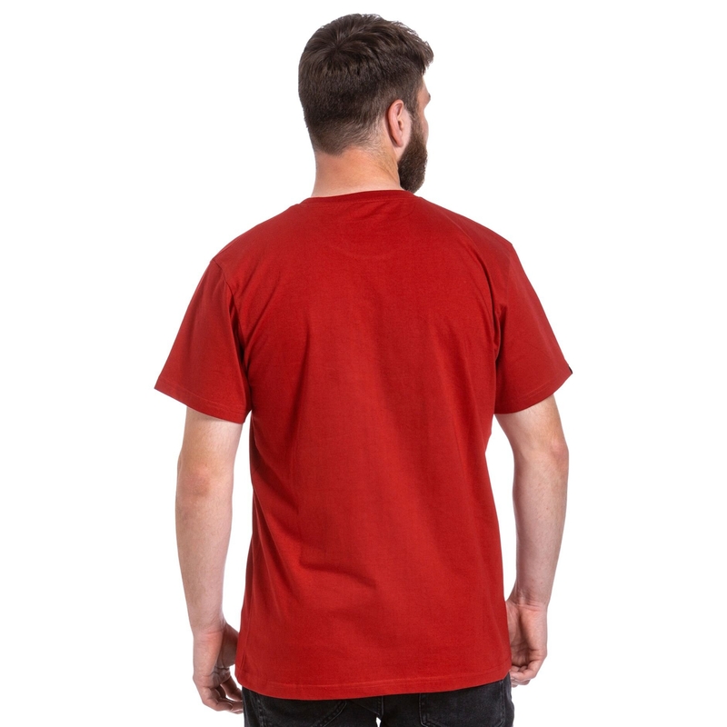 T-shirt Meatfly Podium dunkelrot Ausverkauf