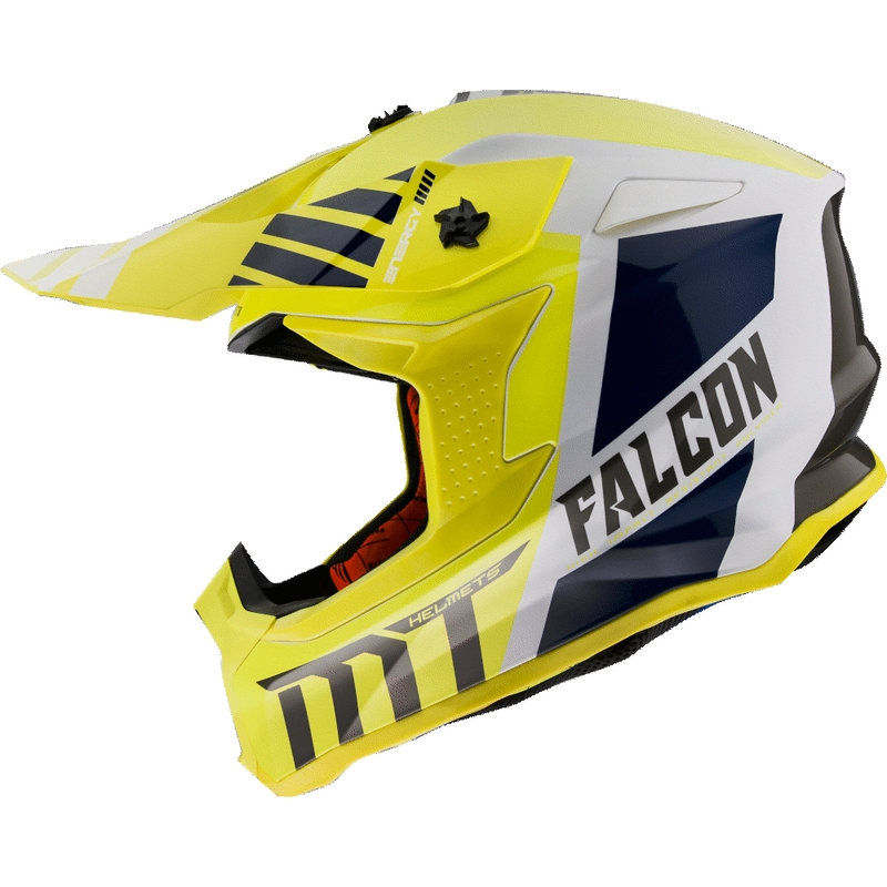 MT Falcon Warrior Motocross-Helm gelb