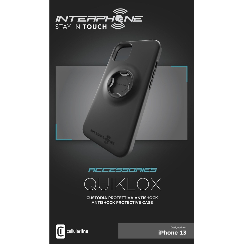 Schutzhülle Interphone QUIKLOX für Apple iPhone 13 schwarz
