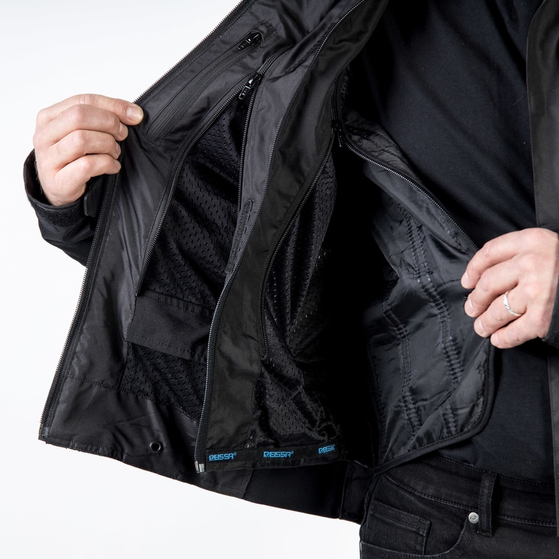 Ozone Flow schwarz-grau-fluorgelbe Motorradjacke Ausverkauf