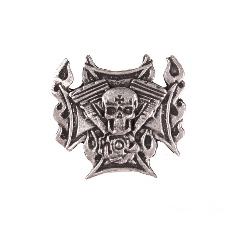 Totenkopfabzeichen mit Zylindern