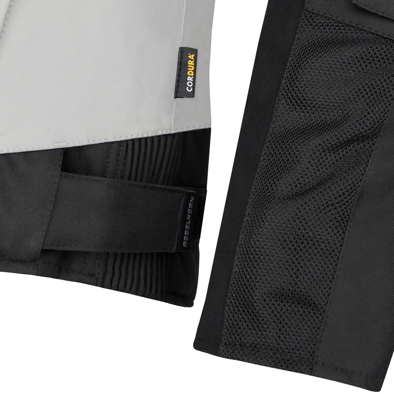 Rebelhorn Hiflow IV schwarz-silber-fluorgelbe Motorradjacke Ausverkauf