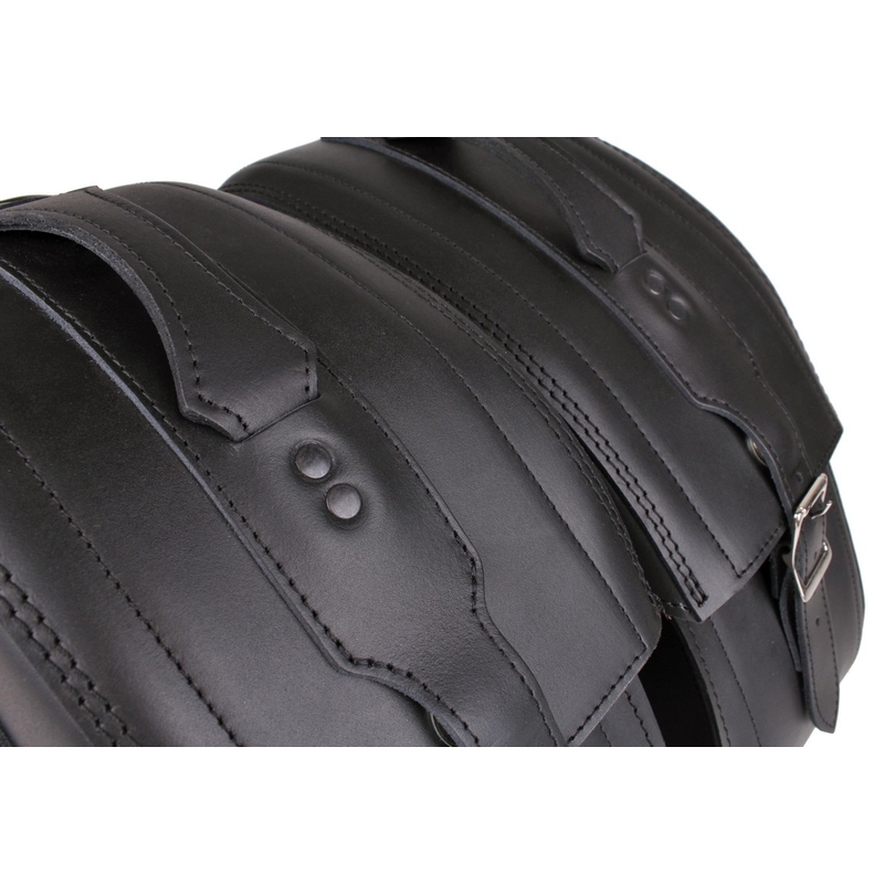 Leder-Motorradtaschen mit Schloss RSA-S15 schwarz