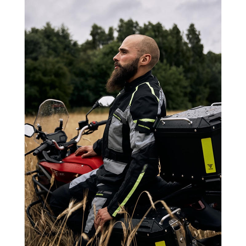 Rebelhorn Cubby IV schwarz-grau-fluo gelb Motorradjacke Ausverkauf
