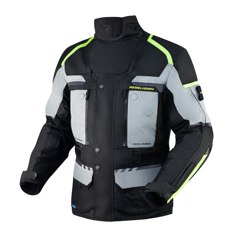 Rebelhorn Cubby IV schwarz-grau-fluo gelb Motorradjacke Ausverkauf