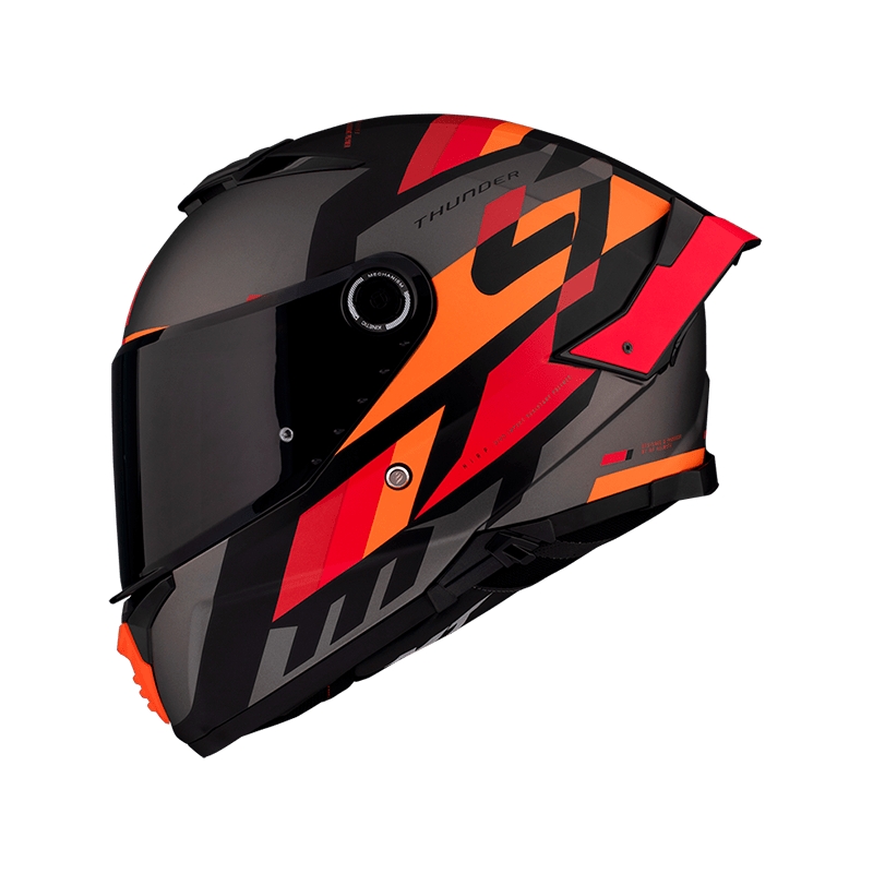 MT FF118SV Thunder 4 SV ERGO B15 grau-orange-roter Integral-Motorradhelm
