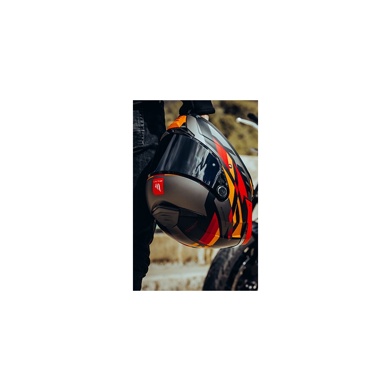 MT FF118SV Thunder 4 SV ERGO B15 grau-orange-roter Integral-Motorradhelm