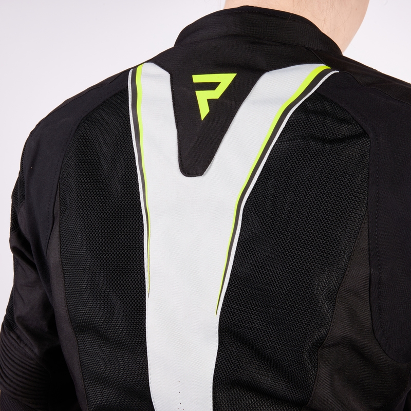 Women's Rebelhorn Hiflow IV Schwarz-Silber-Fluo Gelb Motorradjacke Ausverkauf
