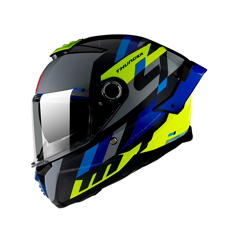 MT FF118SV Thunder 4 SV ERGO E17 grau-blau-grüner Integral-Motorradhelm