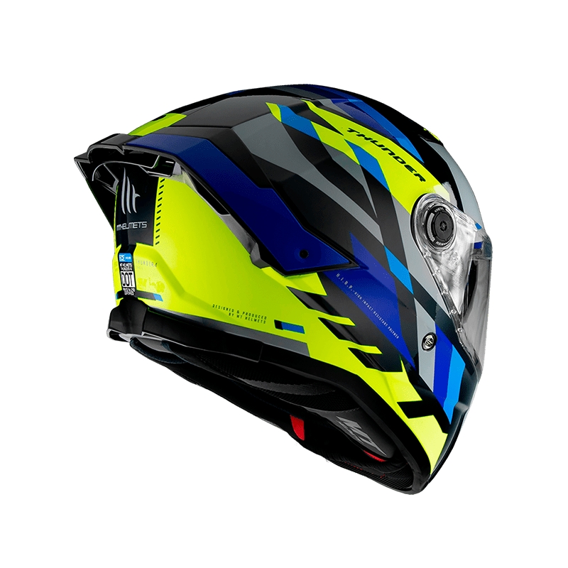 MT FF118SV Thunder 4 SV ERGO E17 grau-blau-grüner Integral-Motorradhelm