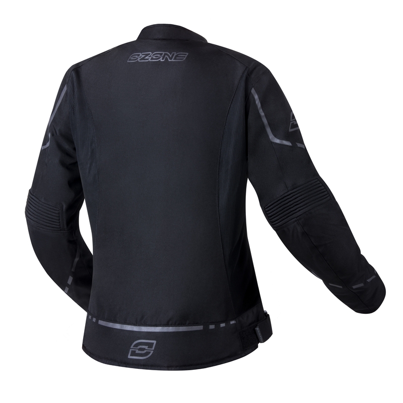 Ozone Jet II Schwarze Motorradjacke für Frauen Ausverkauf