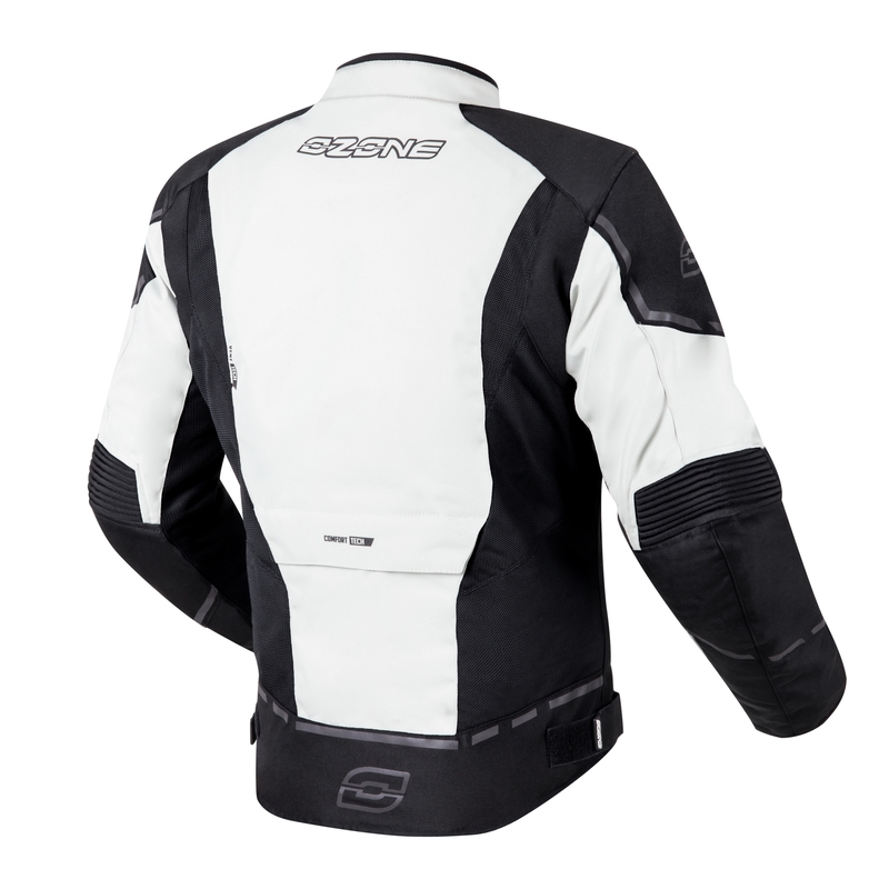 Moto-Jacke Ozone Jet II grau-schwarz Ausverkauf
