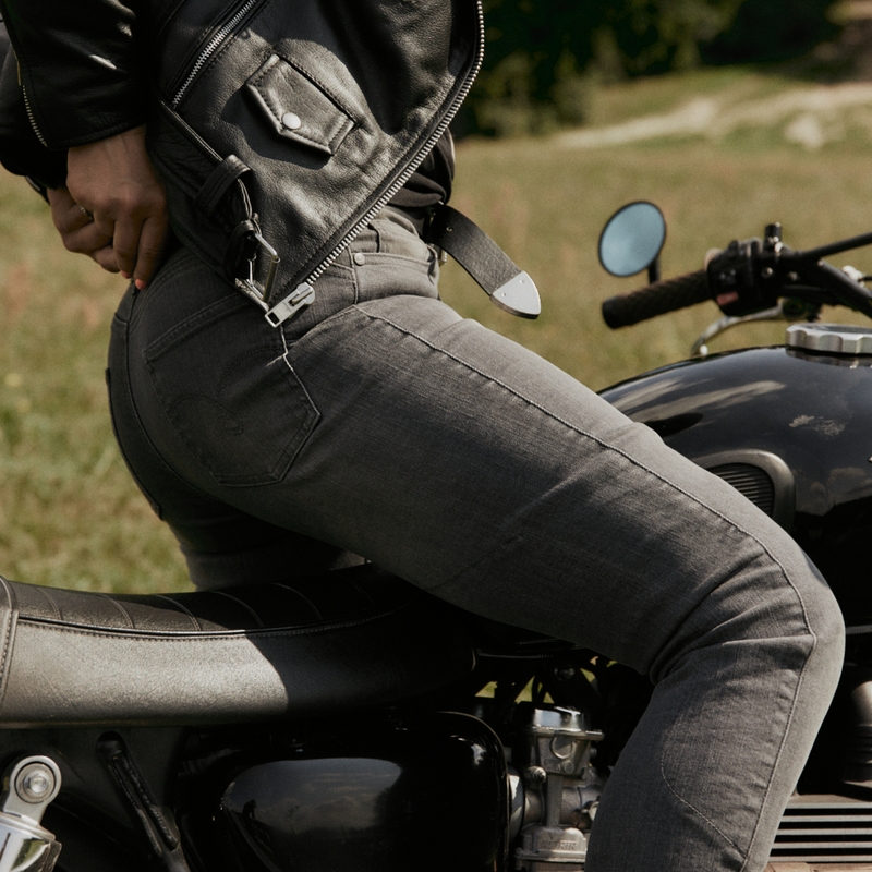 Ozone Striker SF Graue Motorradjeans für Frauen