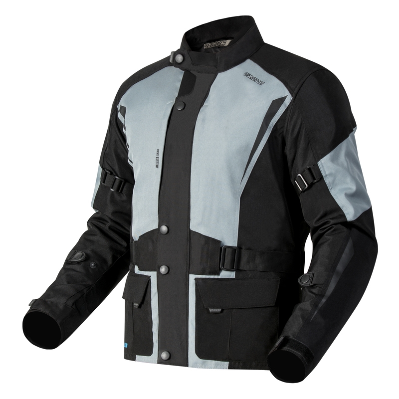 Ozone Traker schwarz und grau Motorrad Jacke Ausverkauf