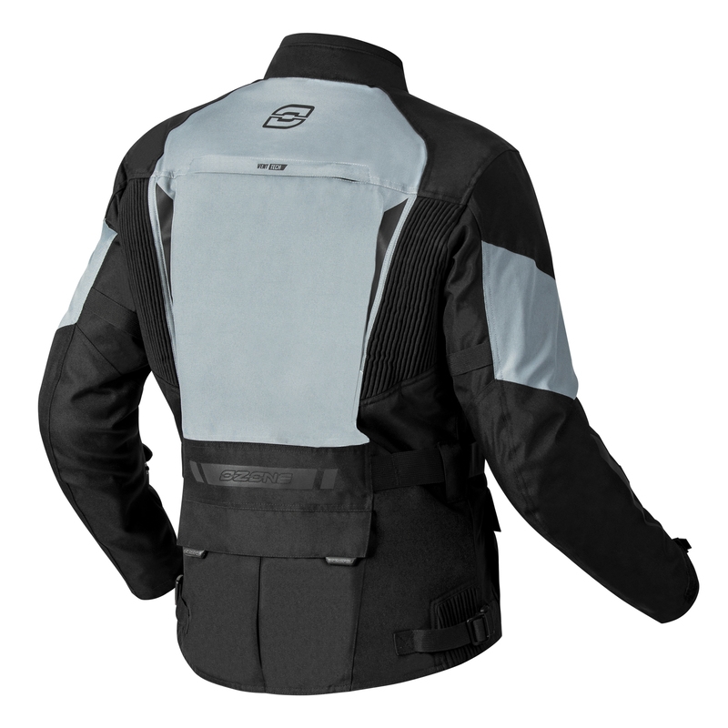 Ozone Traker schwarz und grau Motorrad Jacke Ausverkauf