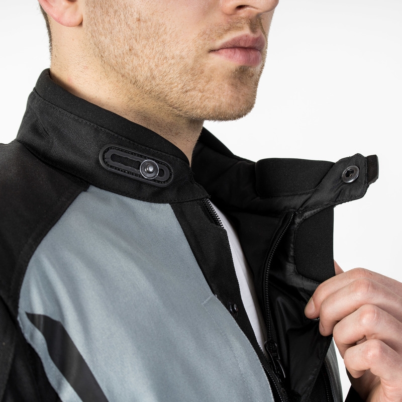 Ozone Traker schwarz und grau Motorrad Jacke Ausverkauf