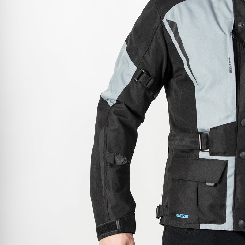 Ozone Traker schwarz und grau Motorrad Jacke Ausverkauf