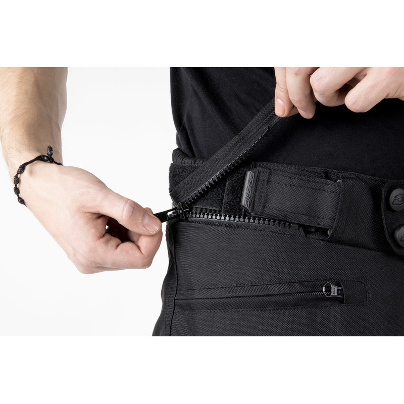 Ozone Vulcan verkürzte Motorradhosen Schwarz