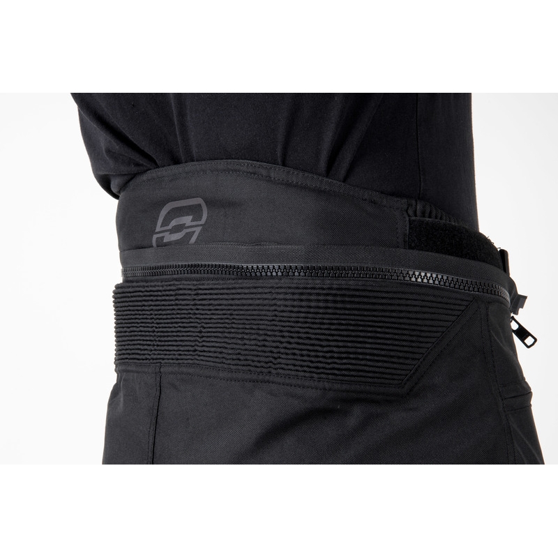 Ozone Vulcan verkürzte Motorradhosen Schwarz