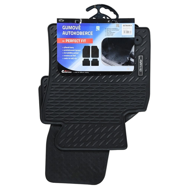 Gummiteppiche PERFECT FIT 4er-Satz OCTAVIA II mit Fixierung