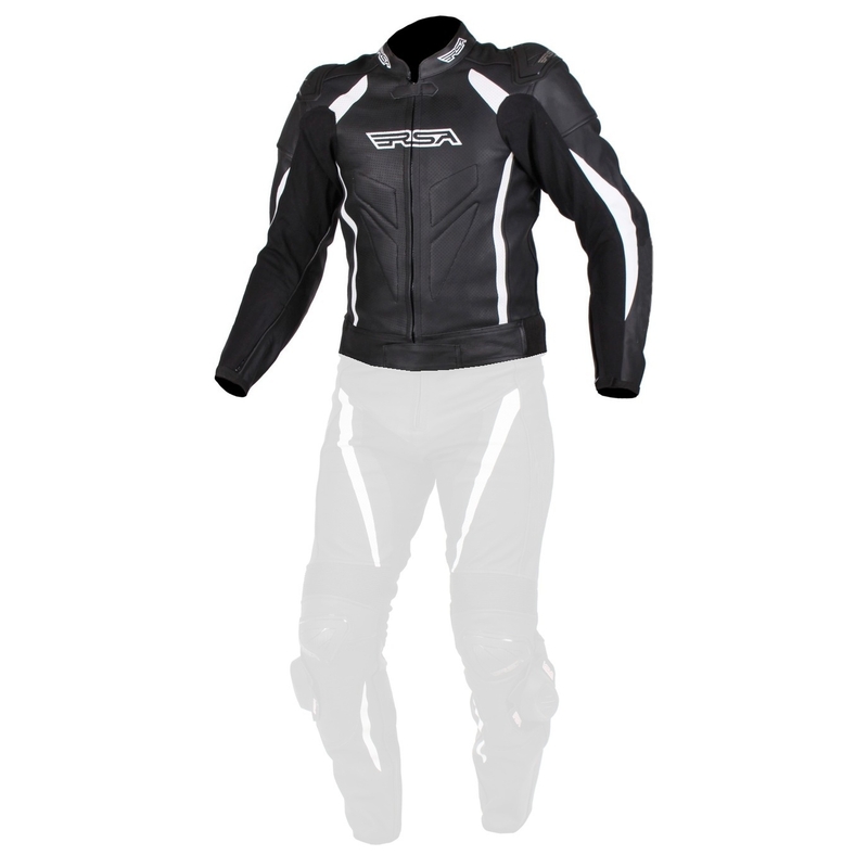 Herren Motorradjacke RSA Imola schwarz-weiß - II. Qualität