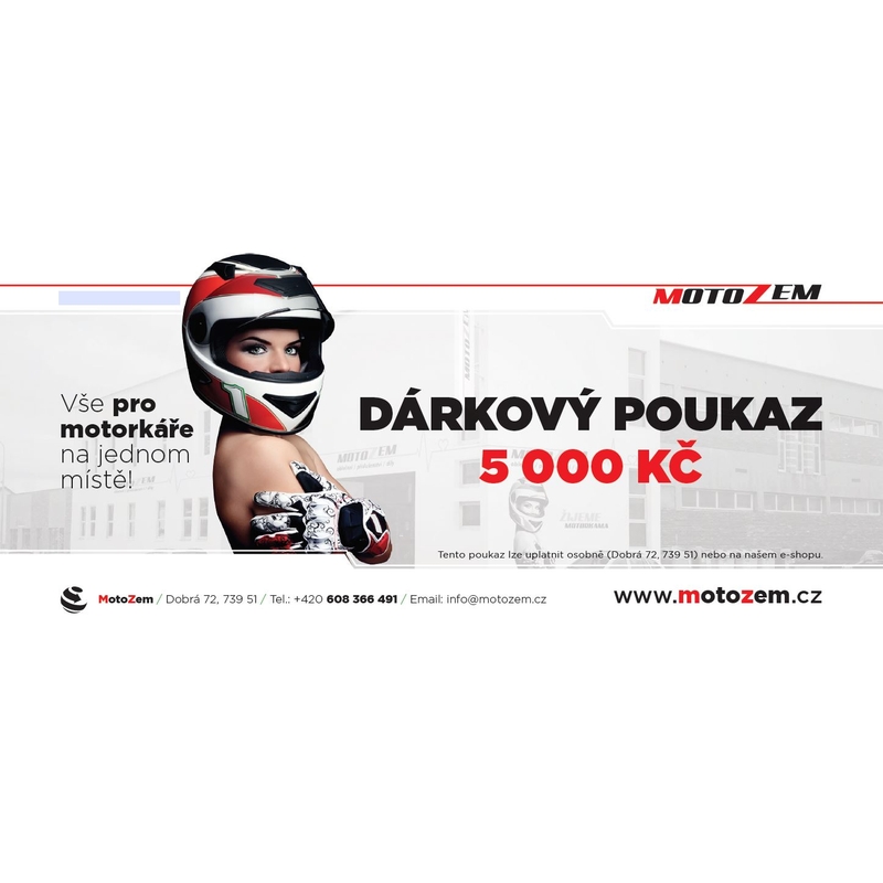 Dárkový poukaz v hodnotě 5000 Kč