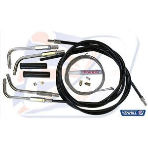 Throttle cable kit Venhill U01-4-402 schwarz push fit
