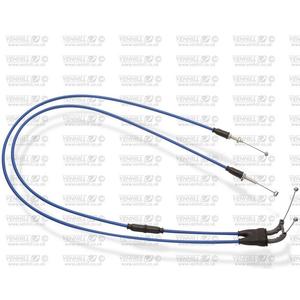 Throttle cables (pair) Venhill K02-4-036-BL featherlight blau