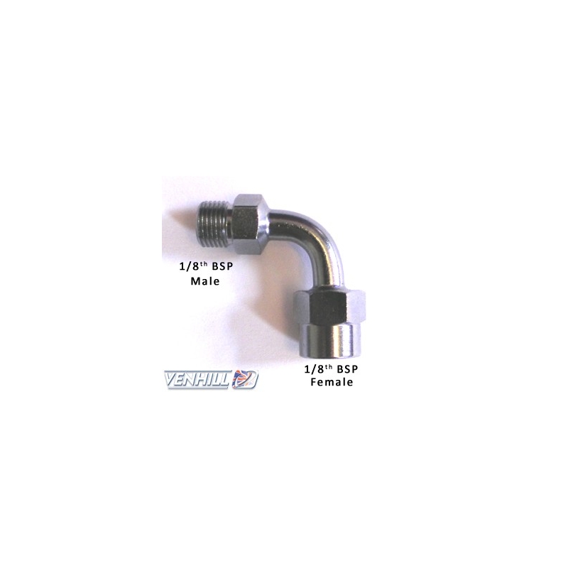 Swivel joint Venhill POWERHOSEPLUS 90 deg 1/8 TH BSP Chrom