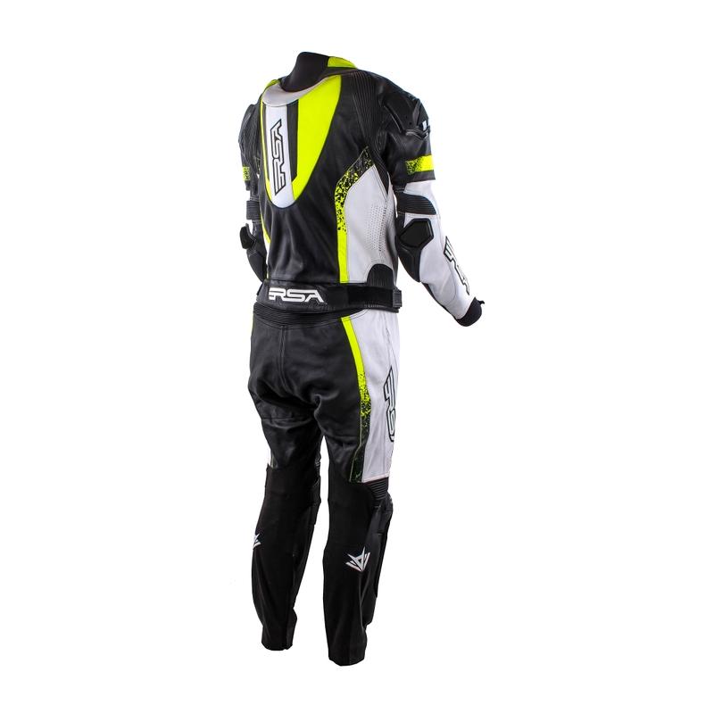 Herren RSA Impola II schwarz-weiß-fluorgelb Jumpsuit Ausverkauf