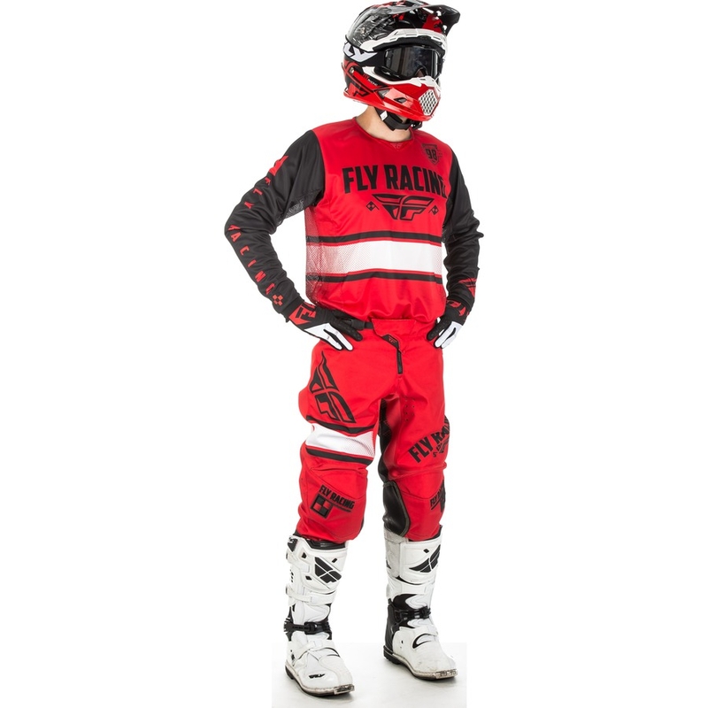 Motocross Trikot FLY Racing Kinetic ERA 2018 - USA rot und schwarz