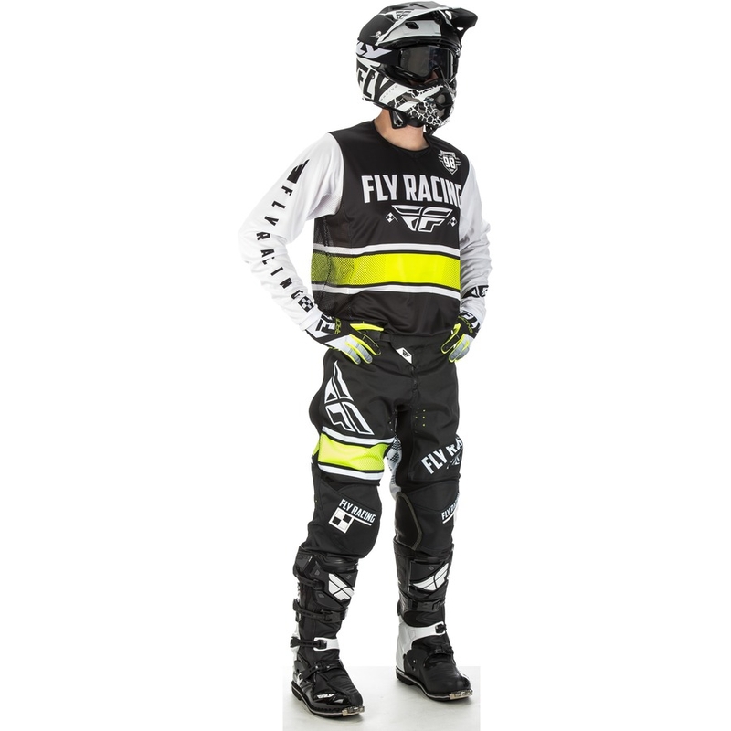 Motocross Trikot FLY Racing Kinetic ERA 2018 - USA weiß-schwarz