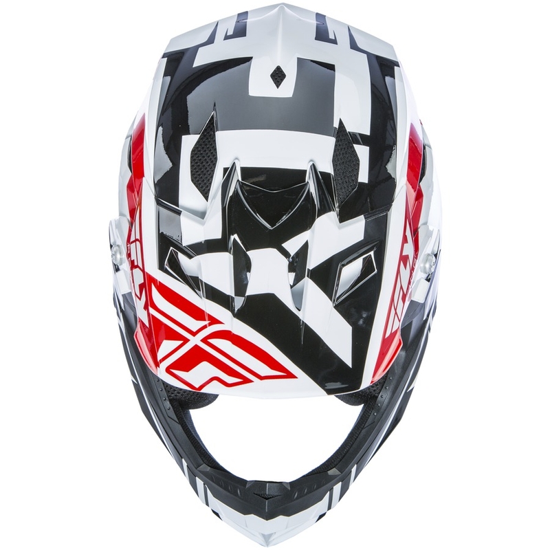 Motocross Helm FLY Racing DEFAULT - USA rot-schwarz-weiß