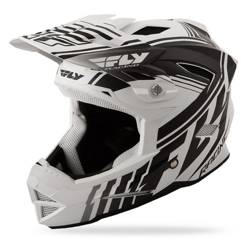 Motocross Helm FLY Racing DEFAULT - USA weiß matt-schwarz