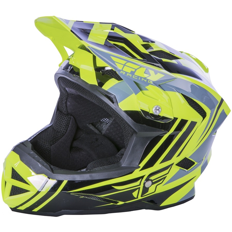 Motocross Helm FLY Racing DEFAULT - USA fluo gelb-schwarz