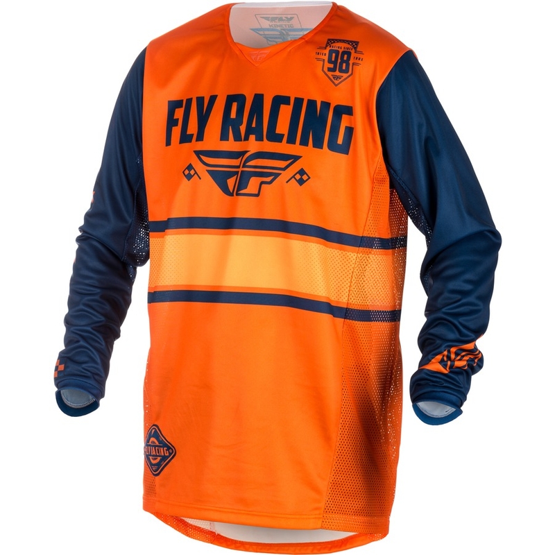 Motocross-Trikot FLY Racing Kinetic ERA 2018 - USA orange-blau