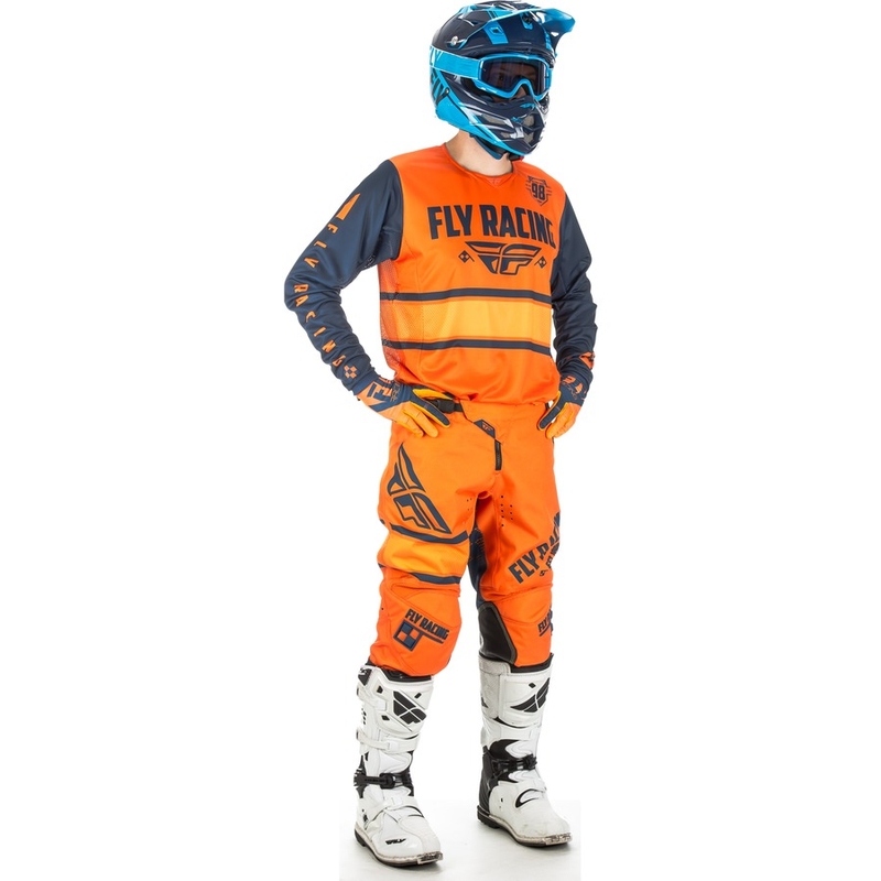 Motocross-Trikot FLY Racing Kinetic ERA 2018 - USA orange-blau